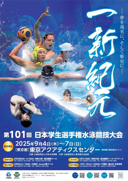 第101回日本学生選手権水泳競技大会ポスター